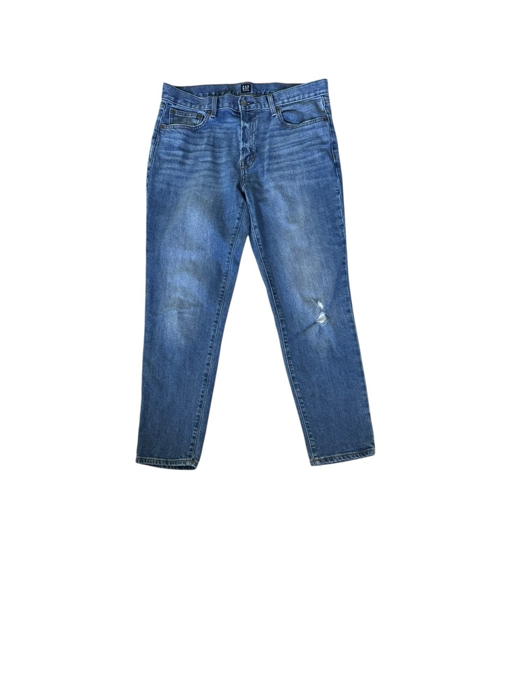 GAP Best Girlfriend Jeans Women’s 28 Medium Wash Distressed Stretch Denim